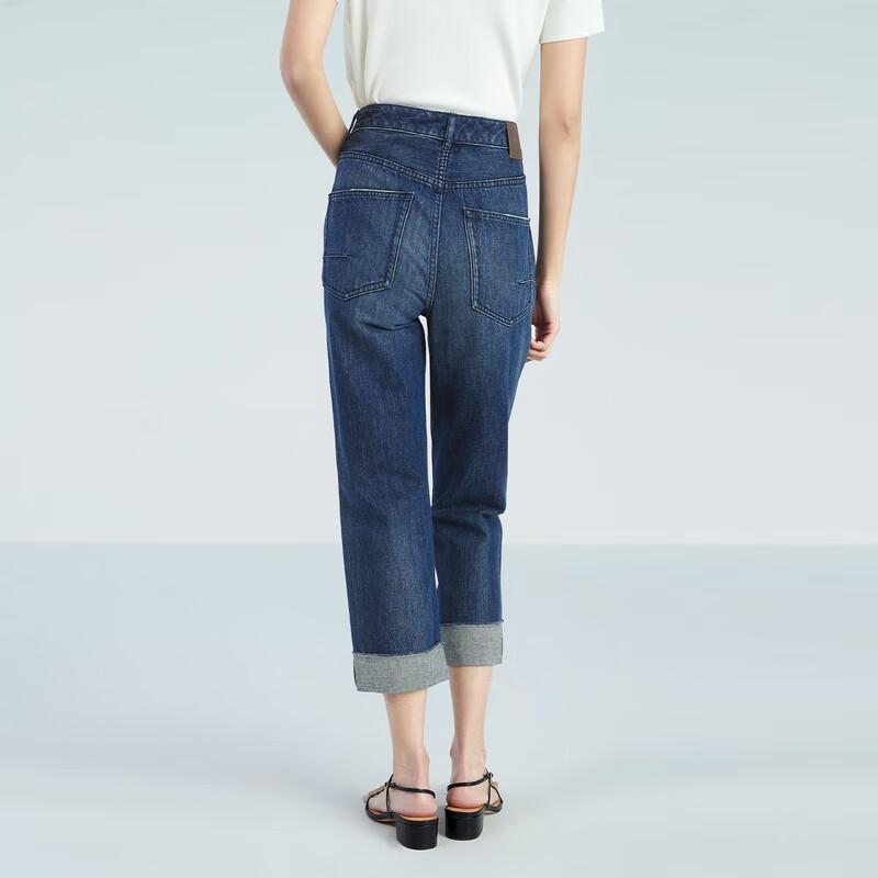 OVVOVV Women's Italian Cotton Boyfriend Ankle Jeans