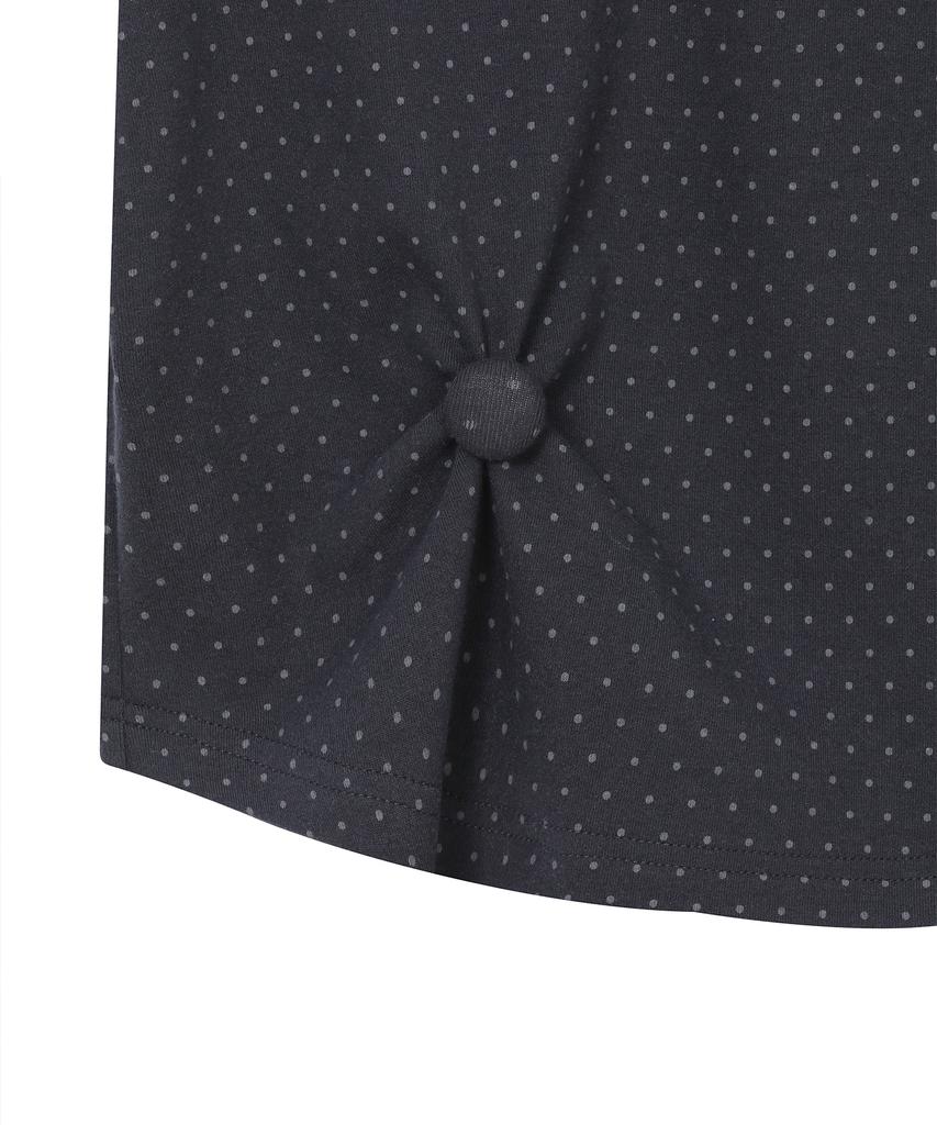 BAUF Round Collar T-Shirt [Dot Charcoal]