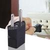 US To EU Adapter Compact Safe ABS Black Power Plug Converter for Wall Power