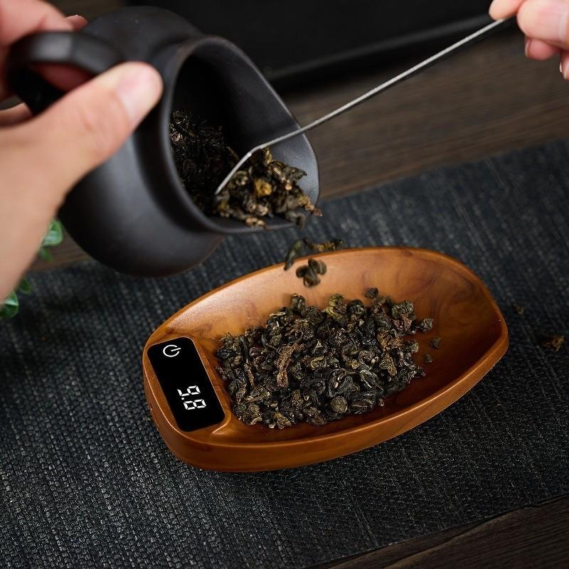 Portable Bean Plate Wooden Digital Bean Scale Barista Tool Precise Coffee Electronic Scale Professional Coffee Scale