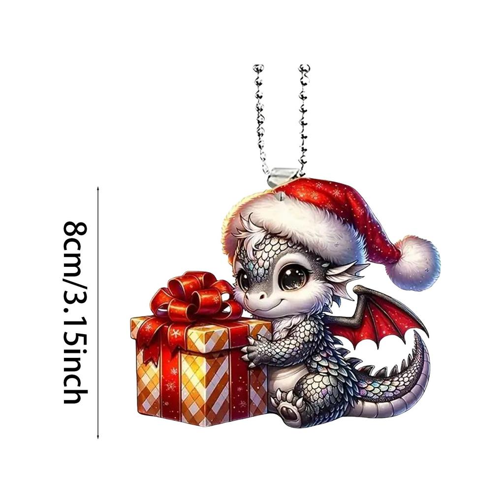 Christmas Dragon Baby Acrylic Christmas Hanging Ornament Christmas Tree Hanging Ornament Pendant Ornament Birds Glass