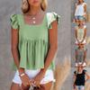Fashion Women Color Square Neck Top Cute Casual Loose Versatile Sleeveless Tank Top