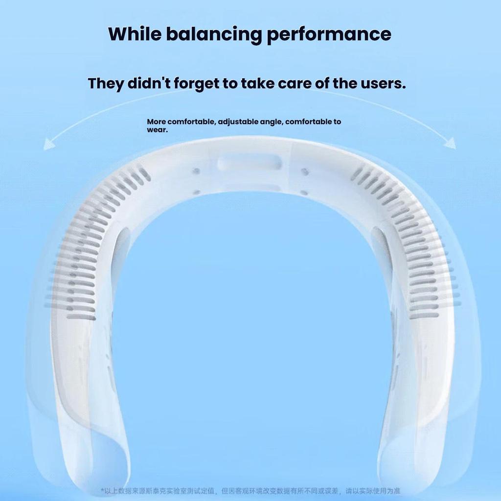 stiger Neck Fan Cooling Portable Wearable Bladeless Fan for Students, Small Air Conditioner for Office And Dormitory Cooling