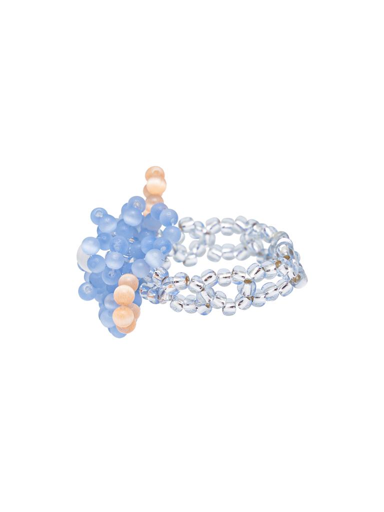 Swingset Lotus Beads Ring (Blue)