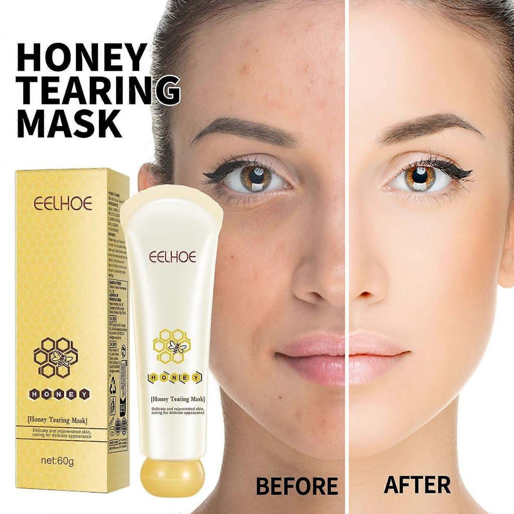 Limited time!!Eelhoe Honey Peel-Off Mask Tightens Pores, Brightens Dull Skin, Gently Removes Blackheads, Apply-On Mask