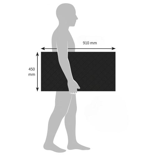 Lightweight, high-strength resin flooring boards, PSKJr, 450 x 910 mm, 6 mm thick | Set of 4, ideal for construction sites, events, and DIY projects.
