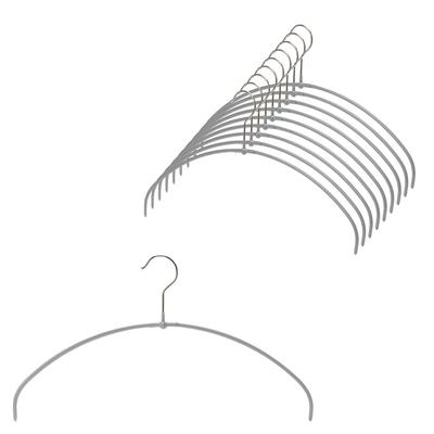 MAWA Hangers Slim Thinnest In the Lightweight Warranty Non-Slip German-Made - Type, 0.4cm Series, 40g, Women's Body-Shaped Hanger, 10-Pack, Silver,