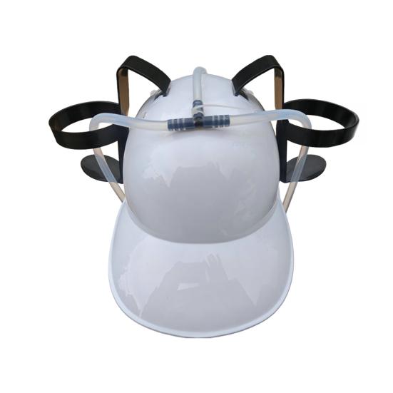 Drink Cap with Straw, Drinking Hat for Adults, Plastic Lazy Drink Helmet, Creative Beer Hat for Birthday Parties Festivals Home Office