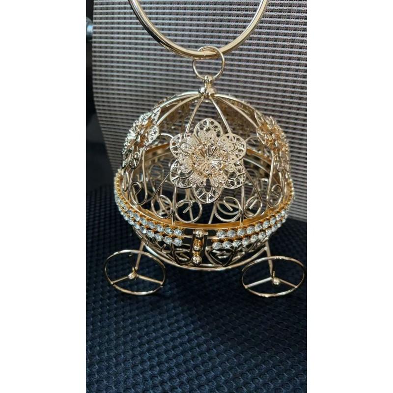 Straw Sunflower Square Birdcage Handbag With Hollow Cutout Design Women Evening Party Tote Bag