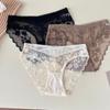 Fashion Mesh Lace Flower Panties Low Waist Breathable Lace Briefs Transparent Women Underwear Gifts