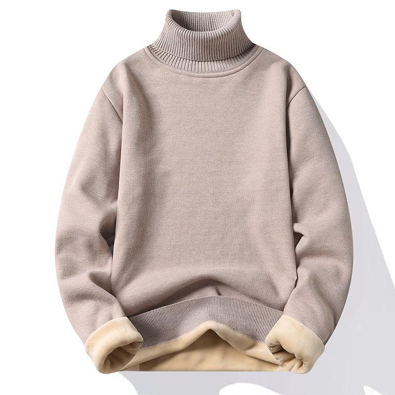 Autumn Winter Men's Turtleneck Sweater Men's Knitting Pullovers Rollneck Knitted Sweater Warm Men Jumper Slim Fit Casual Sweater