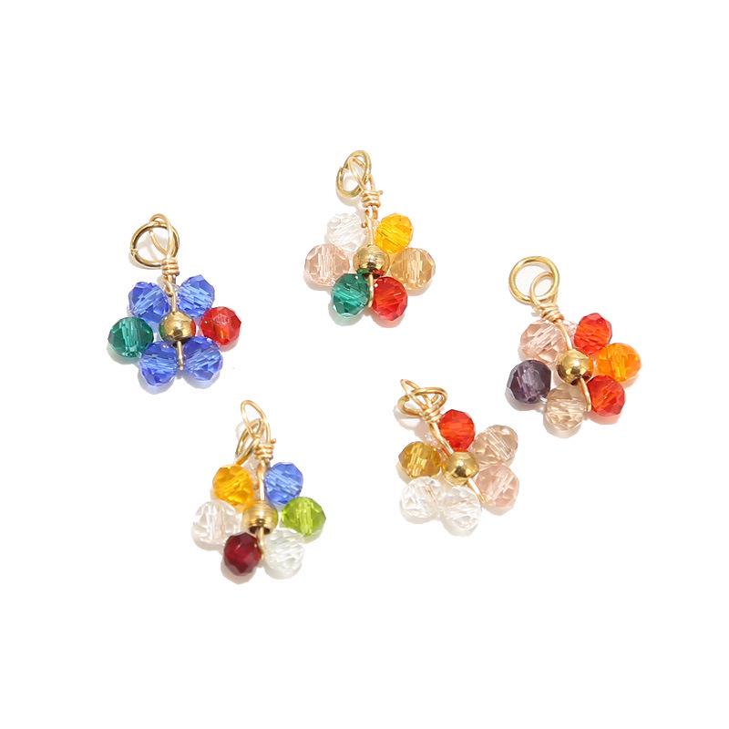 Stainless Steel Colorful Flower Pendant Charm for DIY Jewelry: Necklace, Earrings, Bracelet Accessories