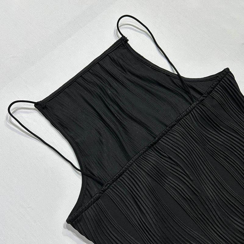 Ärmelloses Retro-Sommerkleid für Damen, schmale Passform, rückenfreies Party-Club-Kleid für Damen, modisch, elegant, hohe Taille, Freizeitkleider, Damenbekleidung 24470