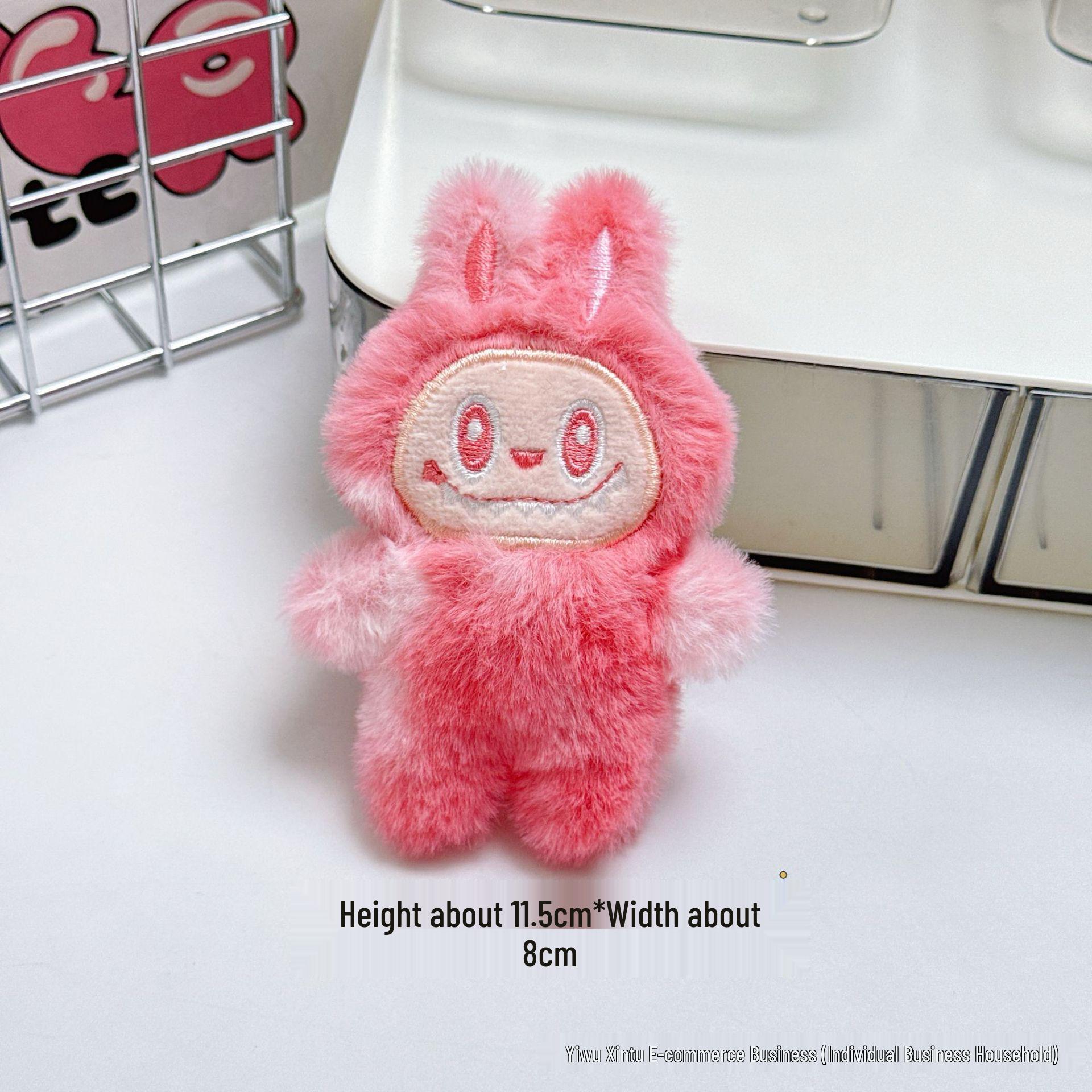 

Плюшевий брелок Labubu 3-го покоління: Подарунок Лялька та Шарм для Рюкзака Silver Beaded Chain (Squeaky)