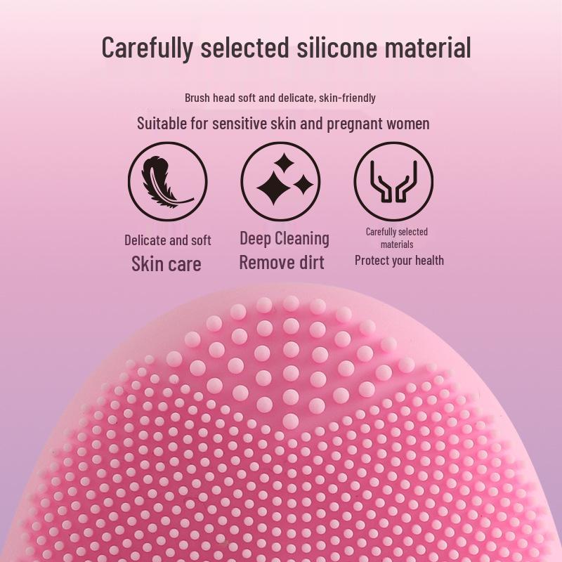 Electric Soft Silicone Facial Cleansing Brush and Makeup Remover
