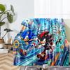 Sonic Theme Printed Blanket - Perfect for Couch, Bed, Travel & Outdoor Use | Machine Washable, Cozy & Durable.