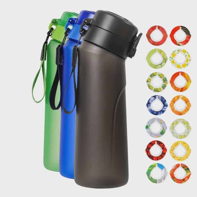 Scented 750ml Sports Water Bottle with Flavor Ring and Straw
