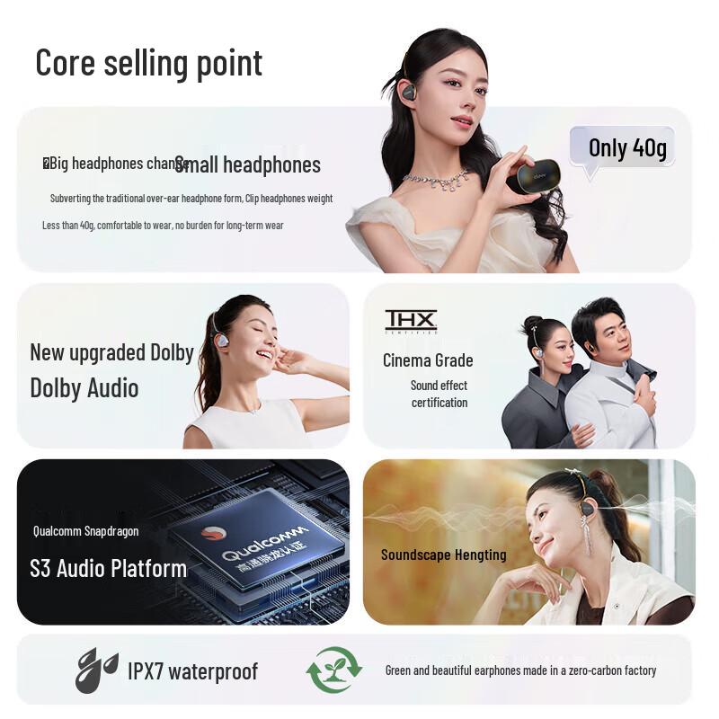 Cleer-Clip Star Arc Open-Ear Wireless Headphones