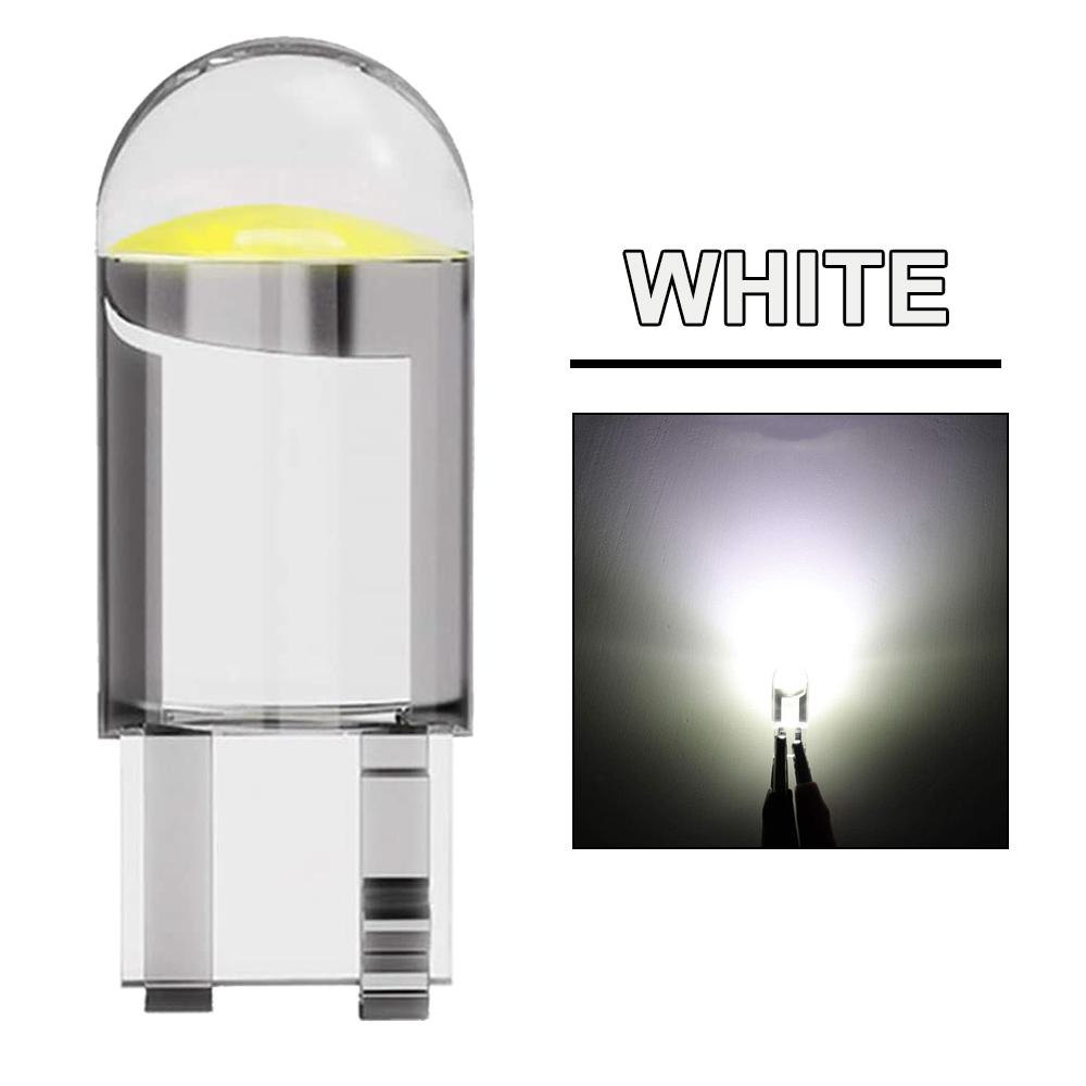 10/20/40/50 PCS T10 W5W LED Bulbs For Car Interior Dome Door Glove Box Trunk Linse Plate Lights COB 12V White Red Yellow Blue