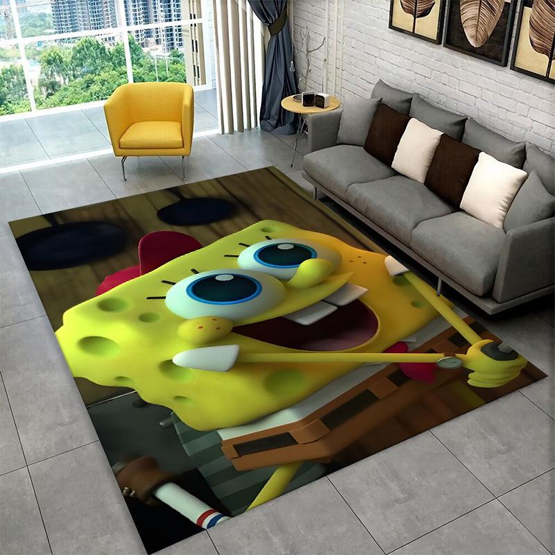 Cartoon S-SpongeBob Patrick Star Carpet Rug for Playroom Bedroom Living Room Sofa Home Decor,kid Area Rug Non-slip Floor Mat