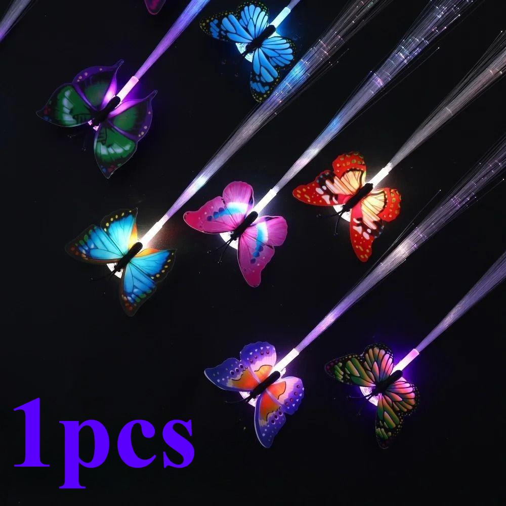 

50/100 шт. Цветные Светящиеся LED Заколки-Косички Бабочки для Волос, Украшение для Парика, Светящиеся Рождественские Аксессуары для Волос