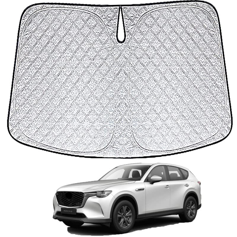 

Совместим с солнцезащитным экраном на лобовое стекло Mazda и для автомобилей и CX60, 6-слойный солнцезащитный экран, шторка, складной, легкий, стильный, компактный, легкий, серый