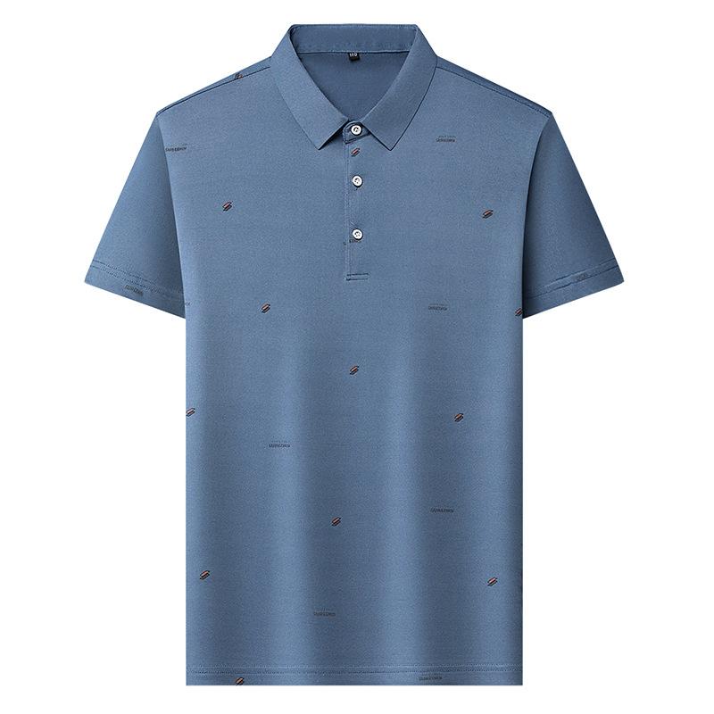 

Новая летняя мужская футболка со средним рукавом из искусственного шелка шелковицы, хлопковая футболка с круглым вырезом и половиной рукава из ледяного шелка, молодежная мужская футболка, рубашка поло для мужчин XXXXL