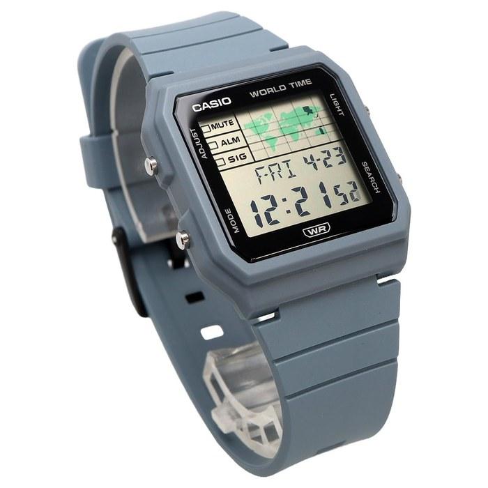 Casio World Time LF-30W-2A Digital Watch, Biomass Plastic Band, Blue Gray