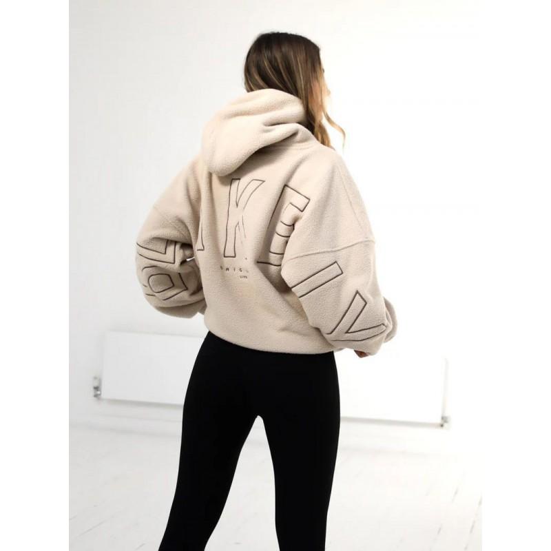 Womens Oversized Fleece Hoodie Loose Fit
