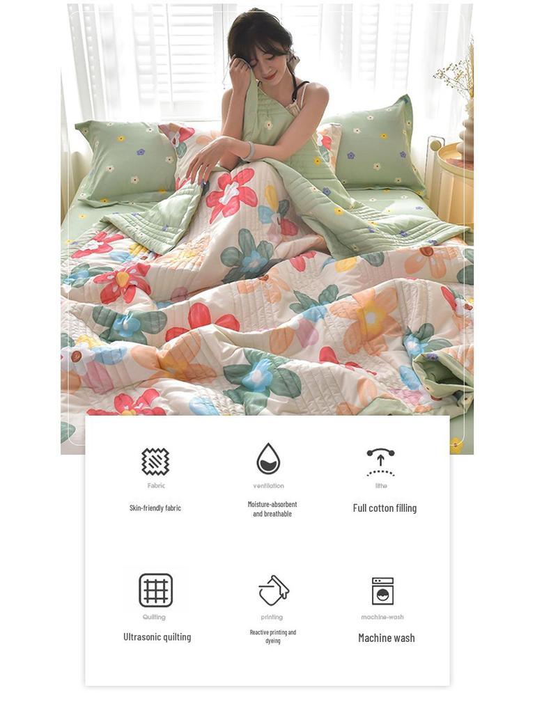Washable Summer Air Conditioning Quilt: Thin, Lightweight, and Ideal for Dorms