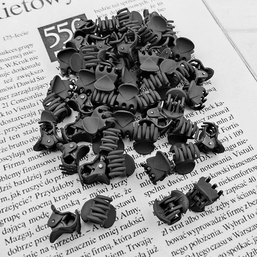 1,5 cm Schwarze Mini-Haarklammer: Vielseitiges DIY Haaraccessoire für feines Haar