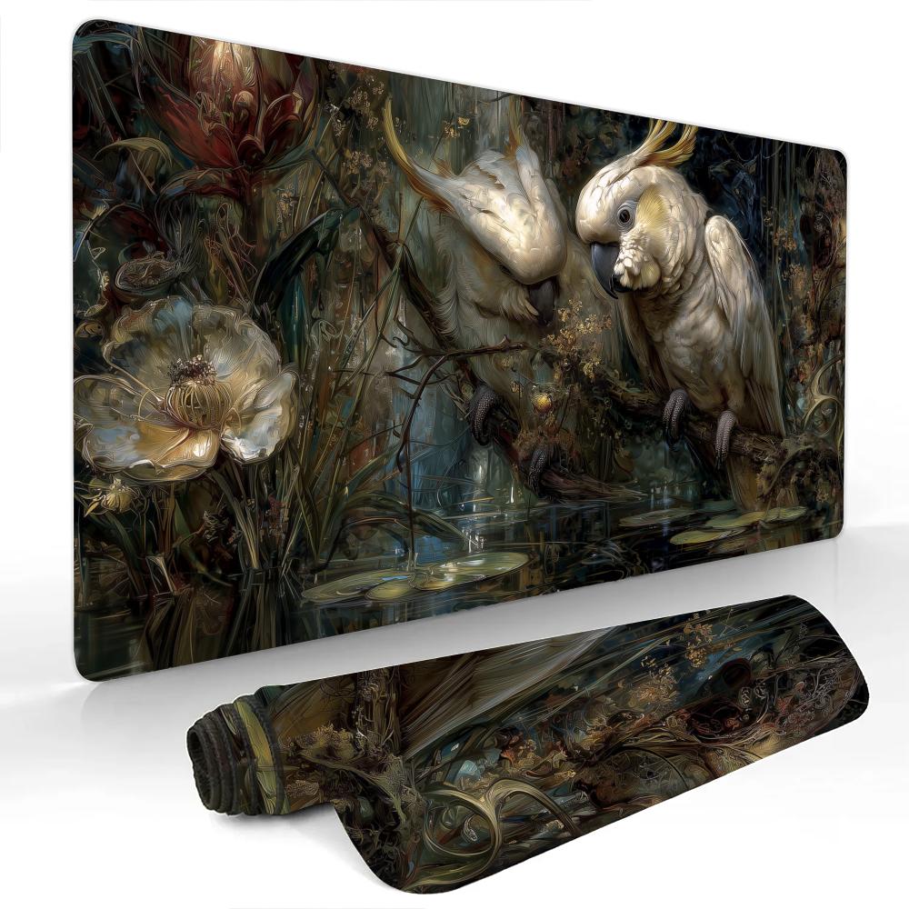 Abstract art parrot pattern Mouse Pad Large Computer Office Game Table Mats Rubber Antislip XXL mouse mat HDP Long Desk Pads