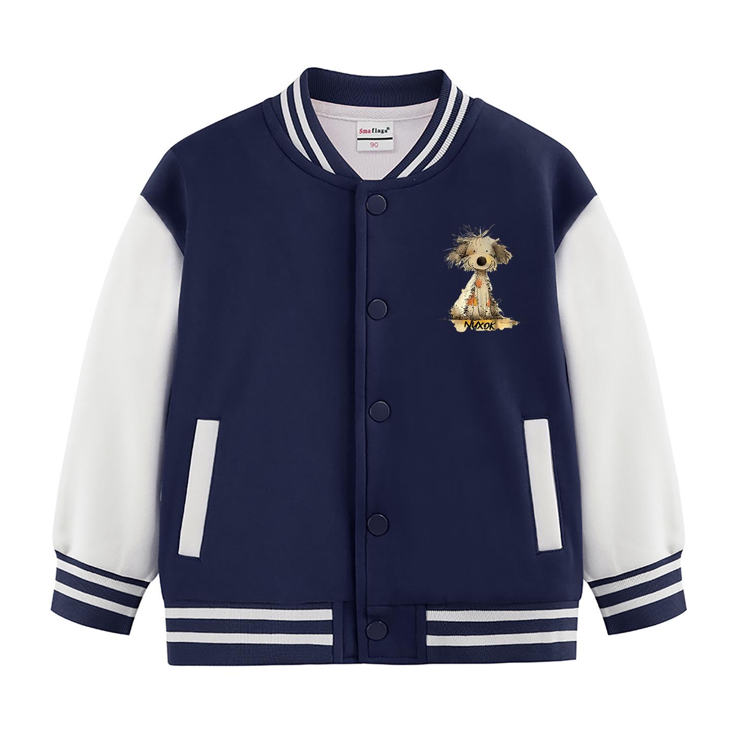 2026 Kids  Spring & Autumn Fleece Jackets: Versatile Baseball Style for Boys & Girls 90 cm