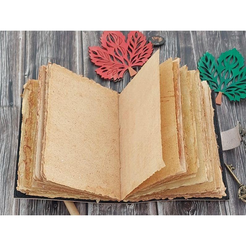 Leather Journal Tree of Life - Genuine Leather Notebooks For Women - Beautiful Journal with Embossed Tree Blank Handmade Paper Gift For Men