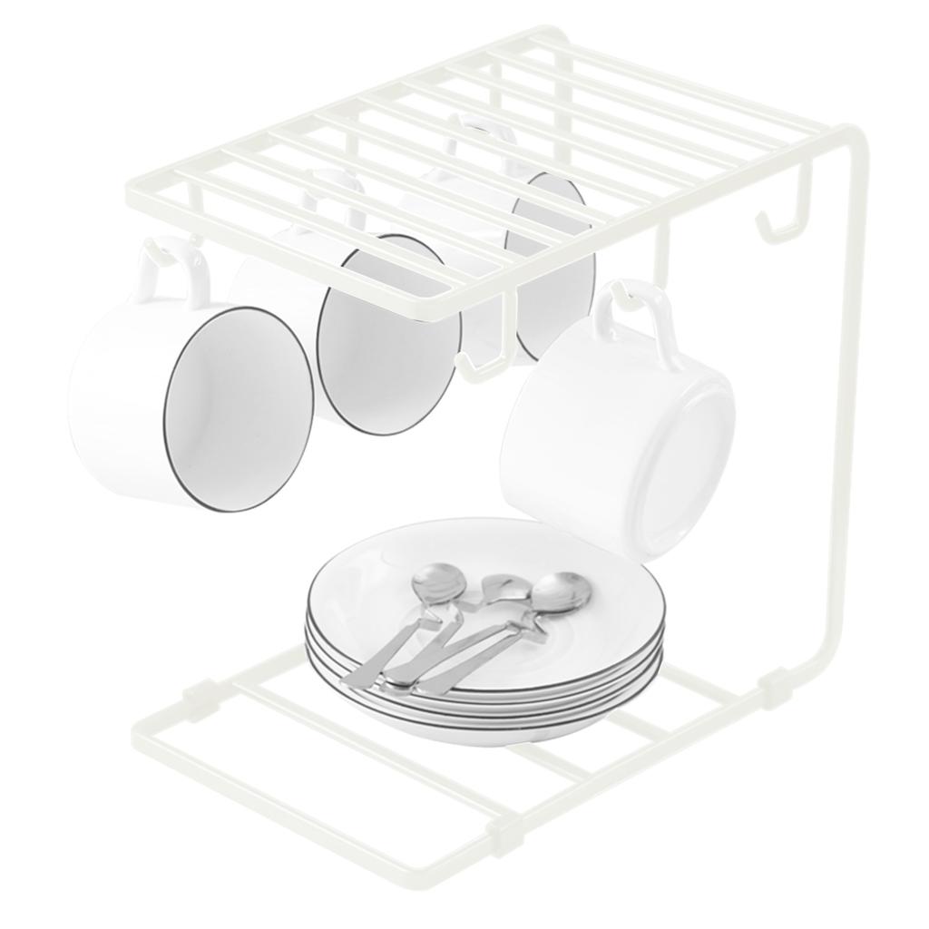 Tassenhalterständer für Tasse 6 Haken Kaffeetassenständer Tassen Präsentations Aufhängergestell Heimaufbewahrung Tassenhaken Arbeitsplatten-Organizer