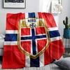 Norway Football Printed Flannel Blanket, Soft Throw for Bedroom Sofa, Washable,soccer Fan Merchandise, Great Gift.