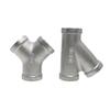 1/4" 3/8" 1/2" 3/4" 1" 1-1/4" 1-1/2" 2" BSP Female Y Shape 3 Ways Connector Coupler Splitter 304 Stainless Steel Pipe Fitting
