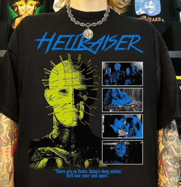 Hellraiser 1987 Shirt -80s Horror ShirtRetro Movie ShirtVintage Movie ShirtMo Unisex T-Shirt XXXXL