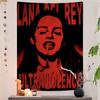 Lana Del Rey Anime Wandteppich Kunst Science-Fiction Zimmer Heimdekoration Wandkunst Dekor