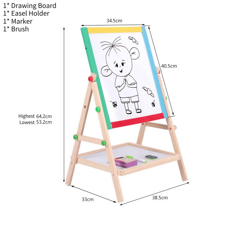 2 1 In Adjustable Bla White Wooden Easel Ding Chalk Board Childs Art Craft Toy