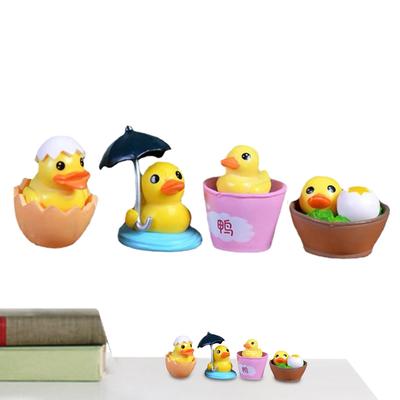 Mini Duck Figurines Adorable PVC Desktop Decor, Cute Decoration Accessory For Party Favors, Garden Home Table Balcony