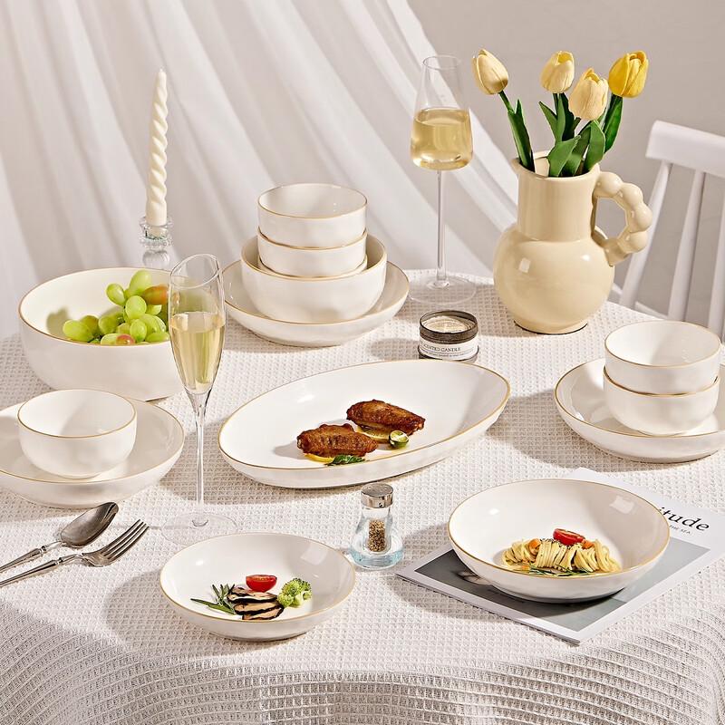 Haoya 58-Piece Underglaze Ceramic Dinnerware Set