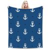 Warm Soft Blanket Students Camping Nautical Anchor Boat Bedding Throws  FlannelFor Living Room Street Trend Sofa Bed Cover