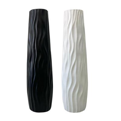 Wazon podłogowy 22,83 cala, wazon na suszone kwiaty, prosty hydroponiczny plastikowy wazon w stylu europejskim, dekoracja do kompozycji z suszonych kwiatów