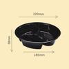 WEISHENG 1000ml Round 3-Compartment Disposable Takeout Food Containers (150 pcs)
