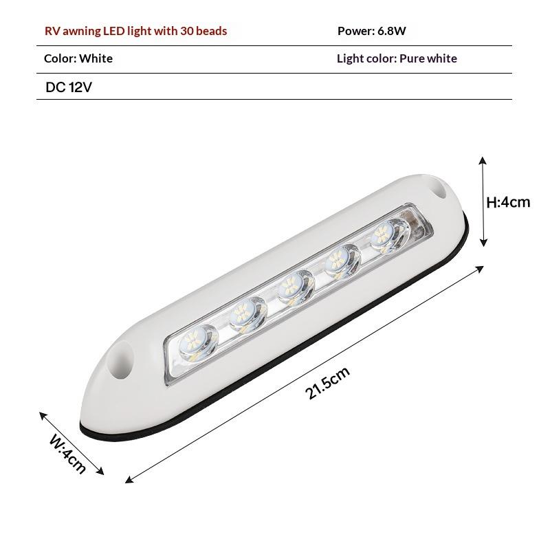 Light Bar Caravan Accessories Led Awning Porch Light Caravan Interior Wall Lamps 12V/24V Rv Van Trailer Exterior Lamp