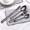 Restaurant Home Hotel Matte Set, Satin Finish Stainless Steel Flatware Set, Tableware Cutlery Set Utensils for Kitchens
