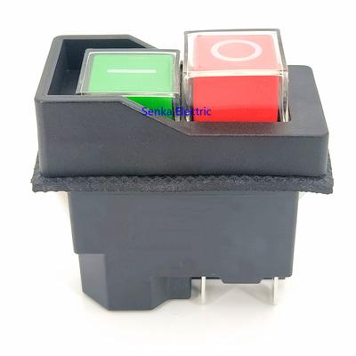 4 Pin 5 Pin AC250V 16A KLD-28 KJD17 Electromagnetic Switch Waterproof Magnetic Push Button Switch Machine Power Starter Switch Switches4