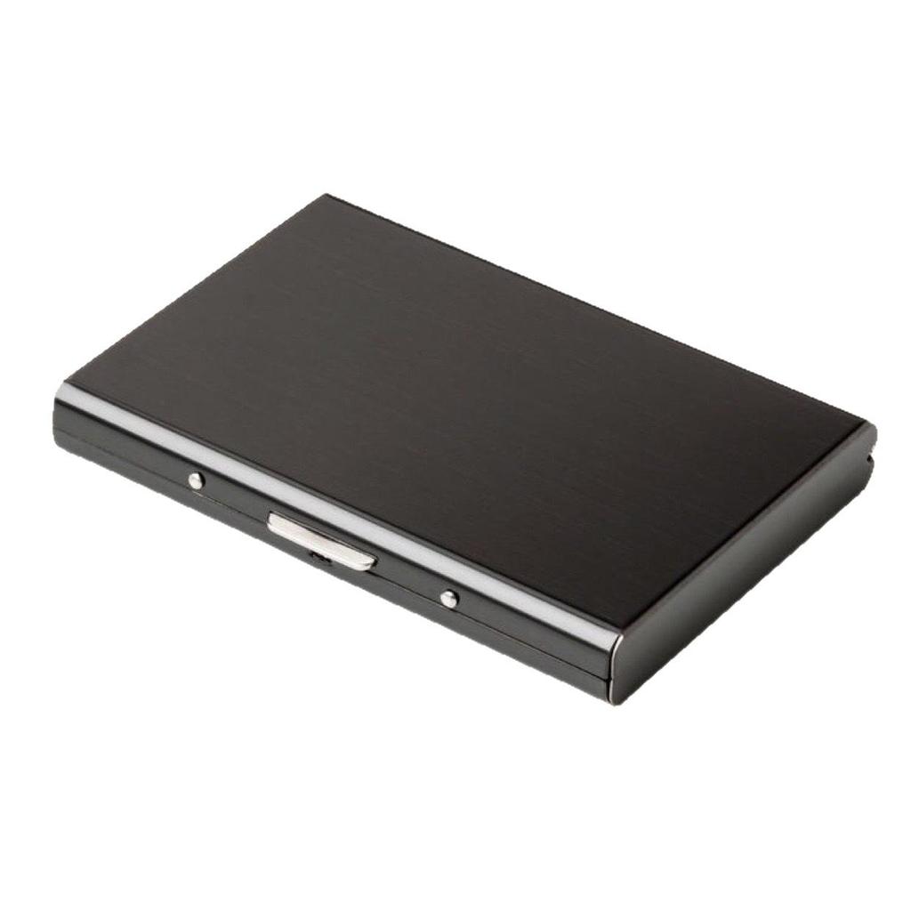 Ultra-Thin Stainless Steel Card Holder: Anti-Skimming, Anti-Demagnetization - Compact Case for Bank and ID Cards