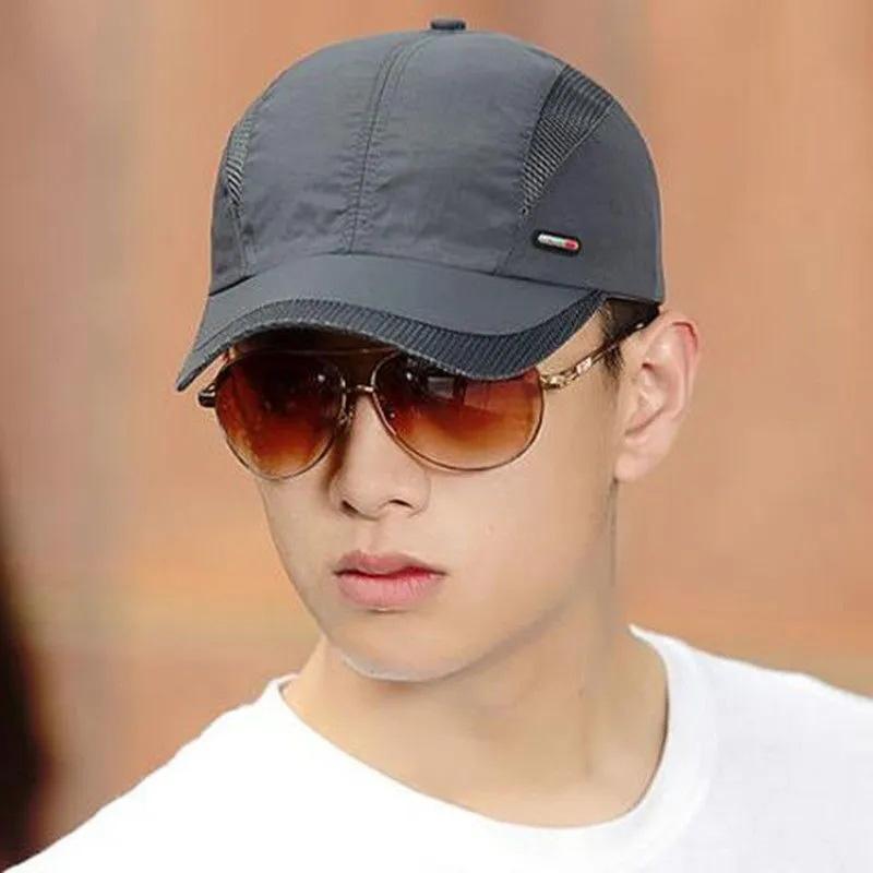 Spring and Summer Men's Hat Baseball Cap Men's Mesh Peaked Cap Sports Sun Hat Quick-drying Sun Hat Outdoor